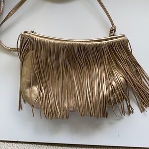HOBO Gold Fringe Purse